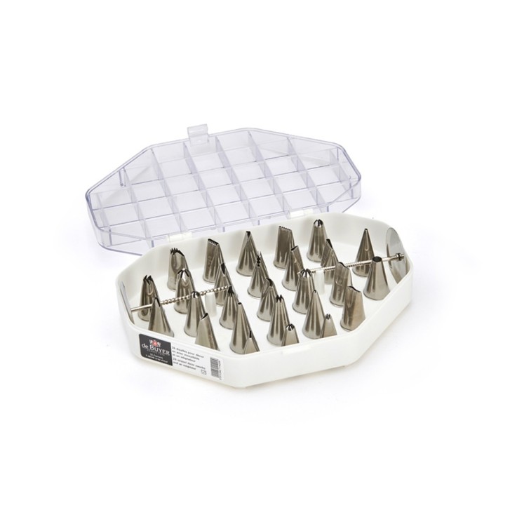 Coffret de 26 douilles en inox spéciales décor