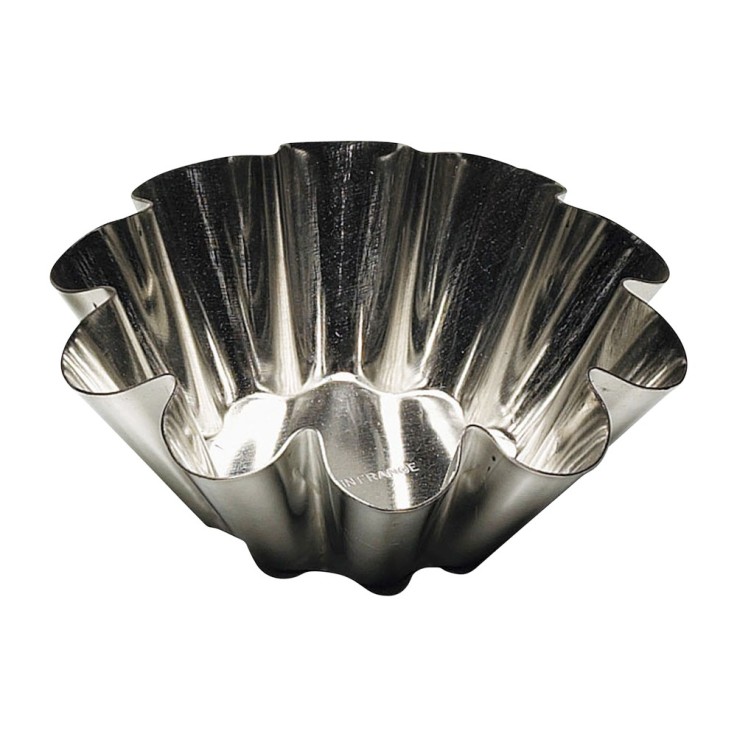 Moule pour brioche à fond plat avec 10 côtés en métal