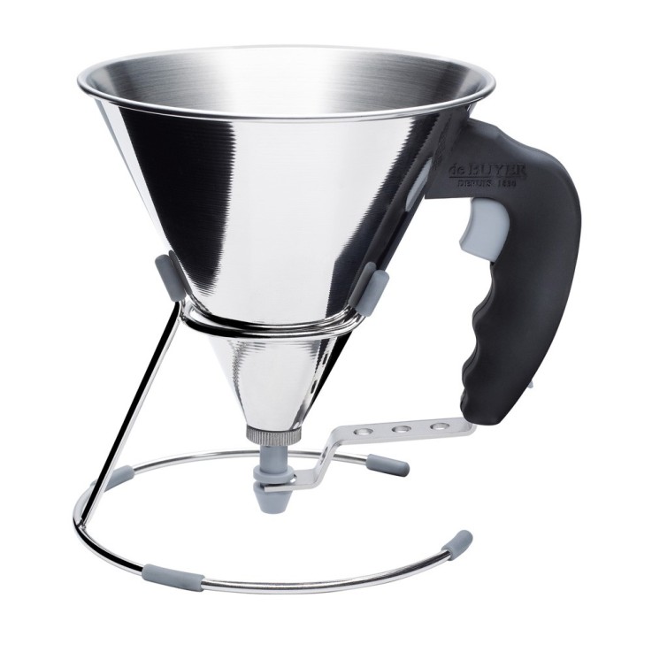 Entonnoir à piston 0.8l inox