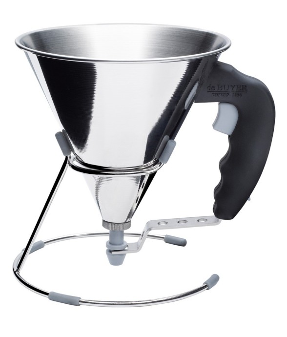 Entonnoir à piston 0.8l inox