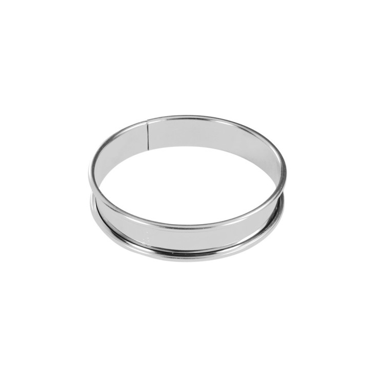 Cercle à tarte bord roulé en inox