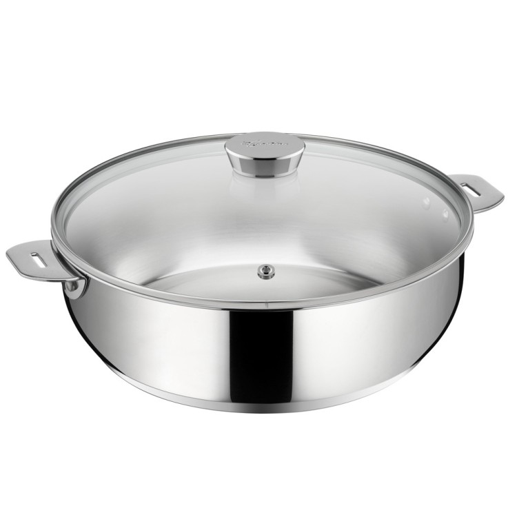 Sauteuse Salvaspazio+ avec son couvercle en inox