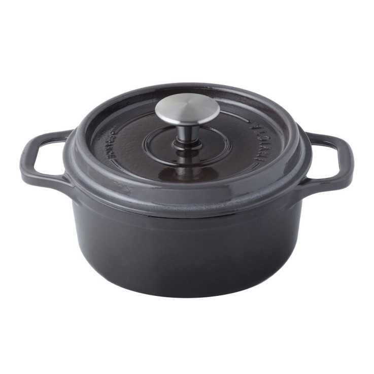 Cocotte ronde Invicta 26 cm taupe en fonte