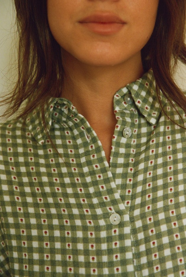 Chemise Mimosa Vichy Coton Bio