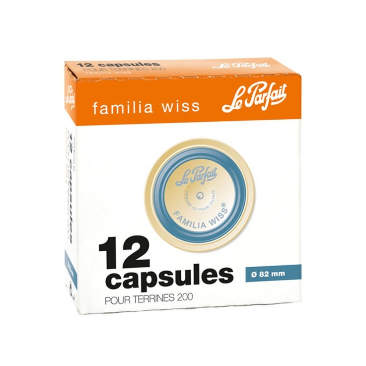 Boîte de 12 capsules Familia Wiss 8,2 cm en métal