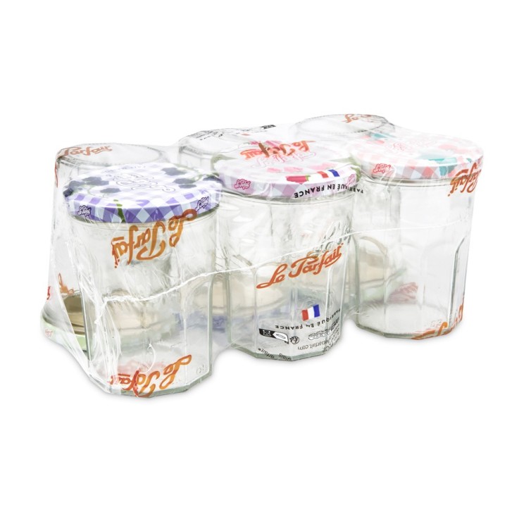 Pack de 6 pots à confiture 385 ml en verre