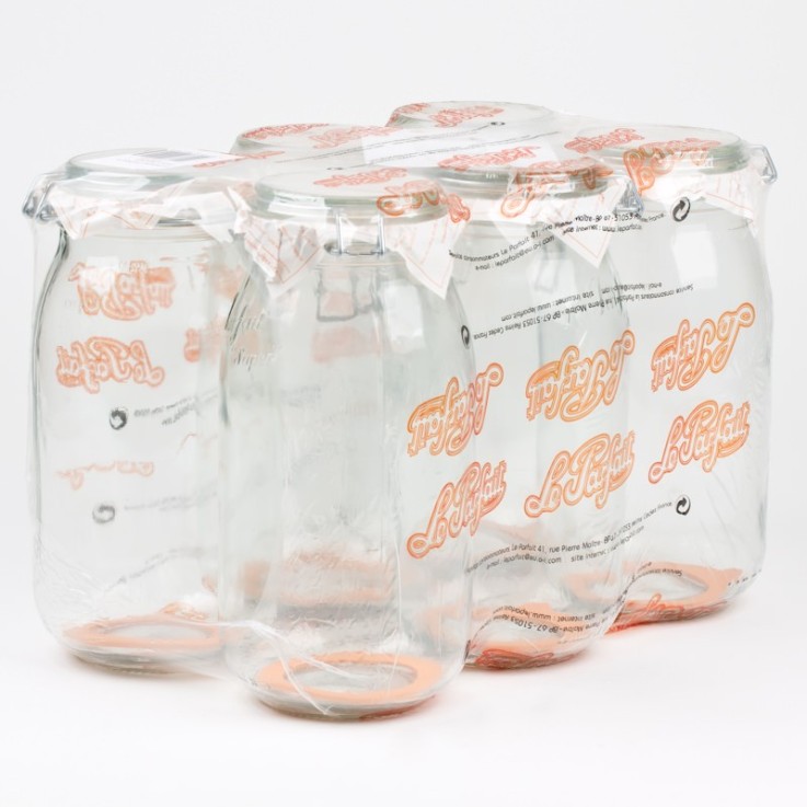 Pack de 6 bocaux 2 L en verre