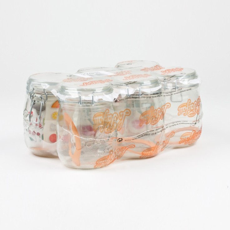 Pack de 6 bocaux 750 ml en verre