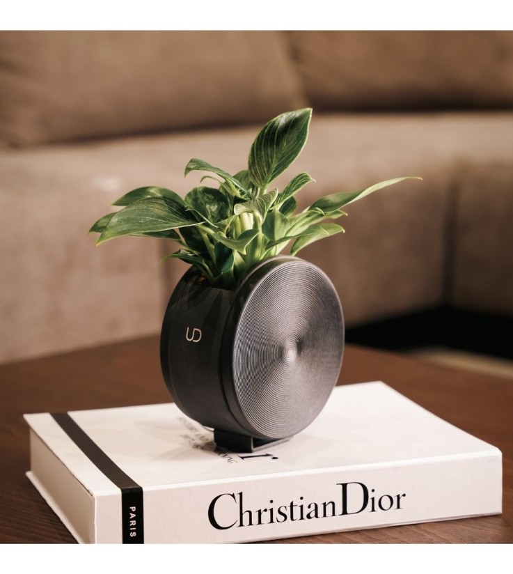 Cache-pot rond de table