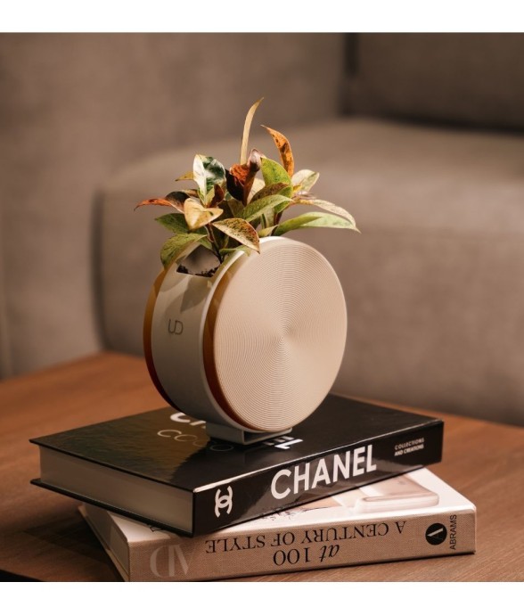 Cache-pot rond de table