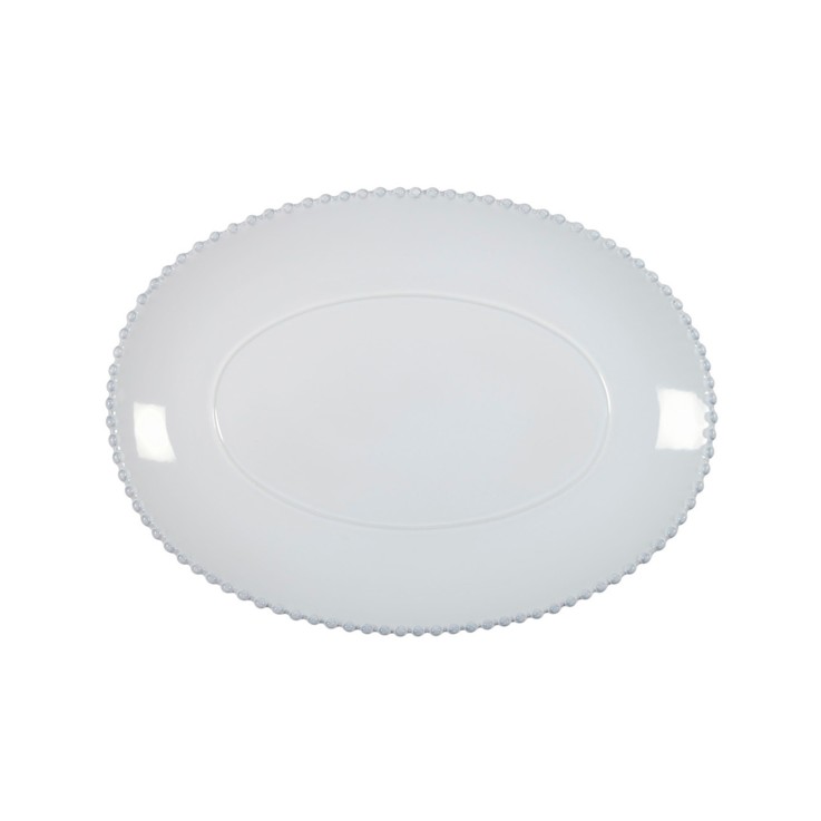 Plat Ovale Pearl en grès
