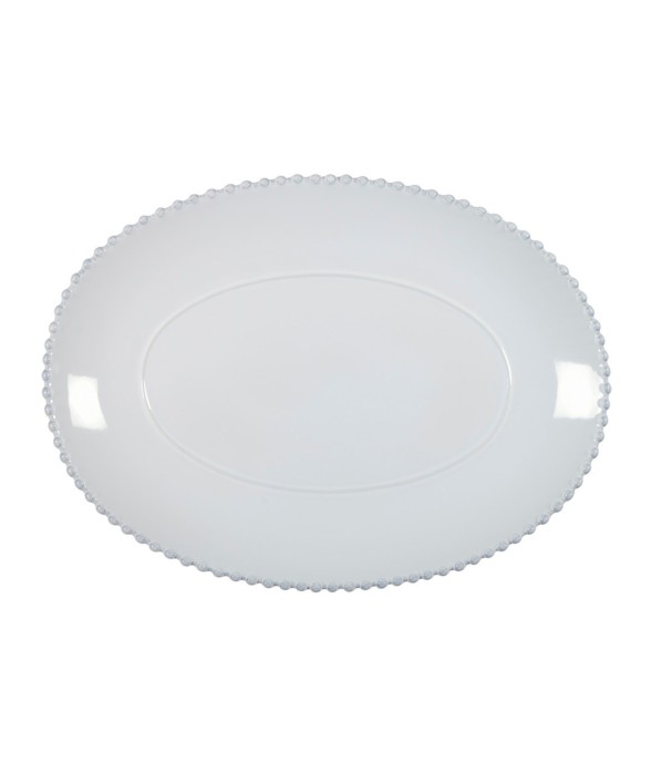 Plat Ovale Pearl en grès