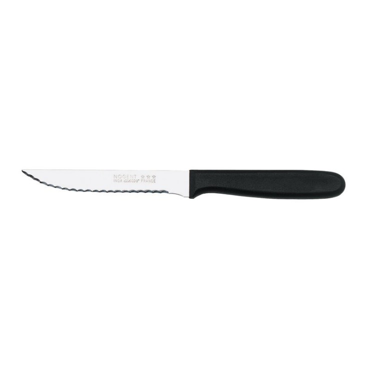 Couteau à steak manche noir en inox