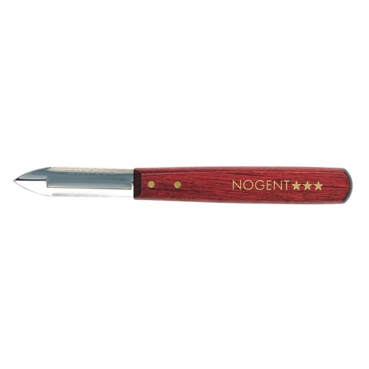 Eplucheur 1 tranchant manche en bois foncé en inox