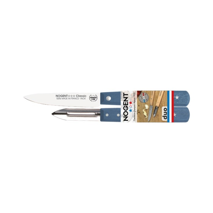Set duo cuisine bleu paon en inox