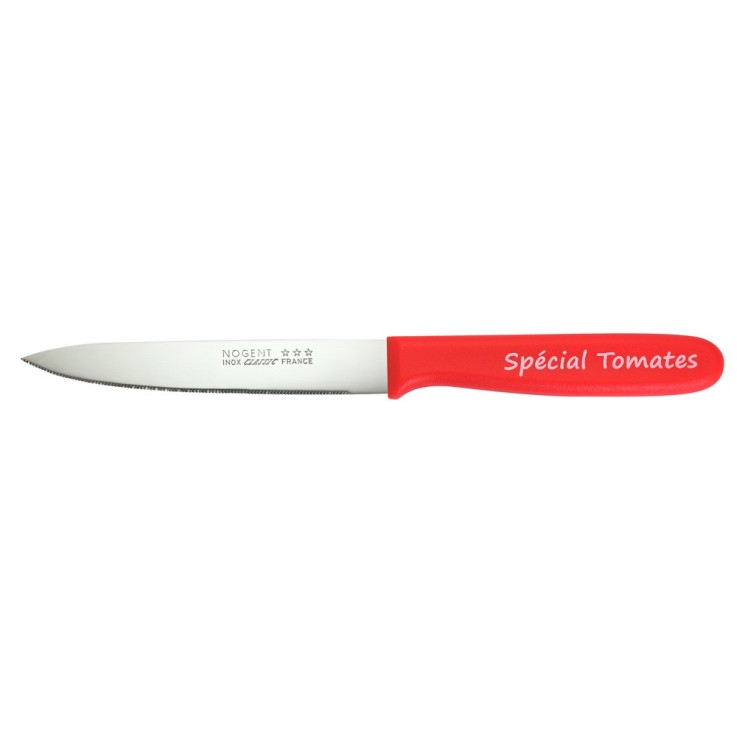 Couteau office spécial tomate rouge en inox