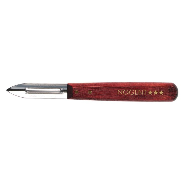 Eplucheur 2 tranchants manche en bois en inox