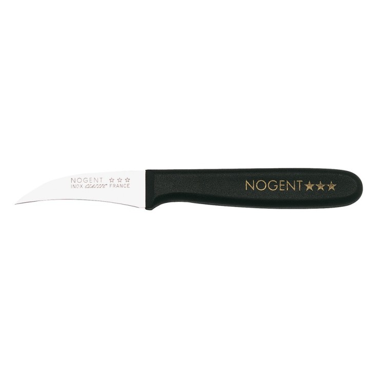 Couteau d'office 6 cm lame serpette Classic noir en inox