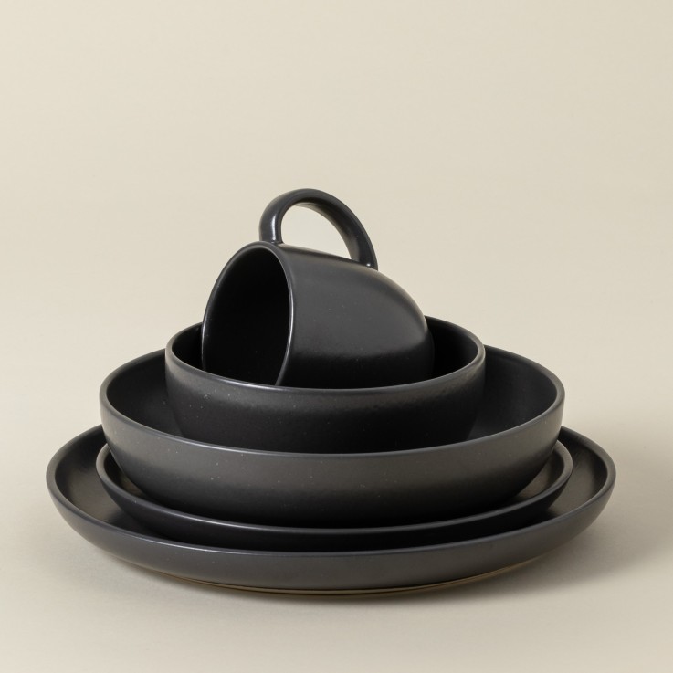 Set Table 30 Pièces avec Tasse et Soucoupe à Café Pacifica by Casafina en grès