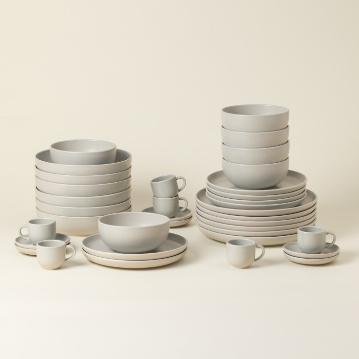 Set Table 30 Pièces avec Tasse et Soucoupe à Café Pacifica