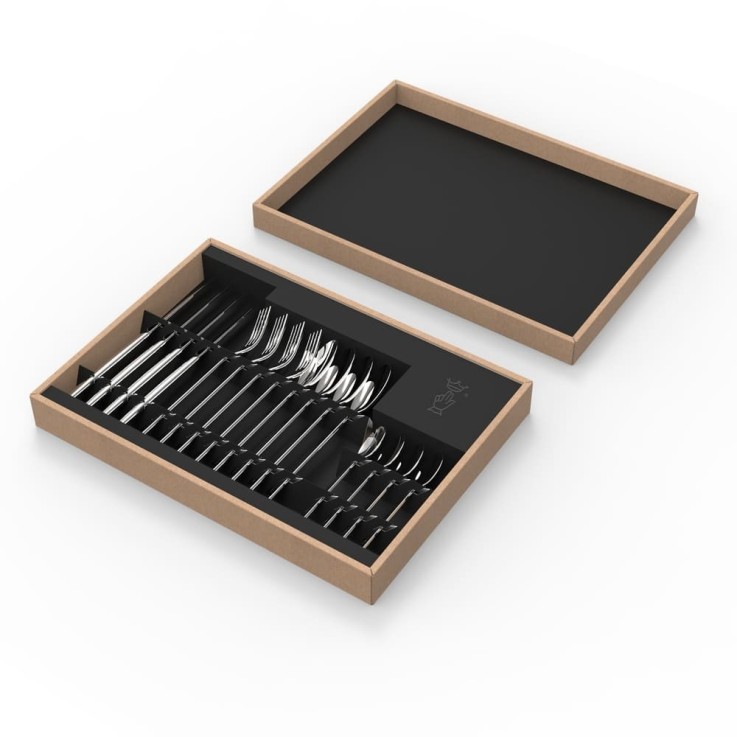 Coffret de 16 couverts de table Perpétue en inox