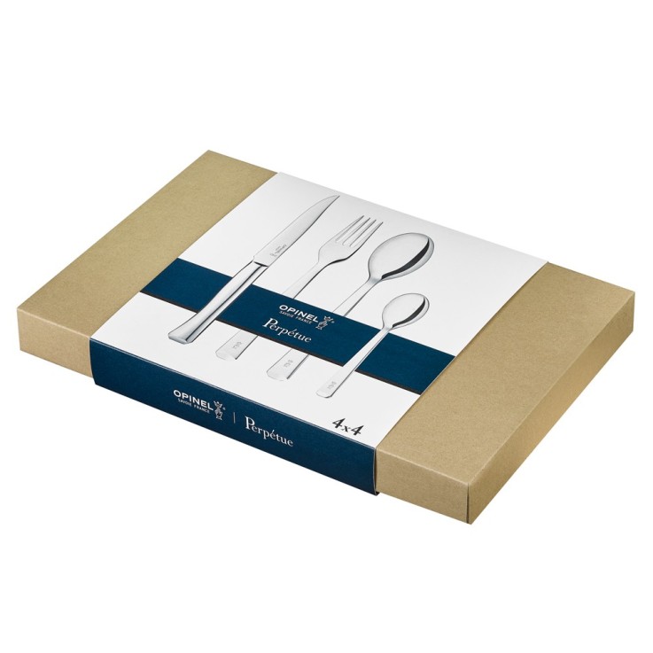 Coffret de 16 couverts de table Perpétue en inox