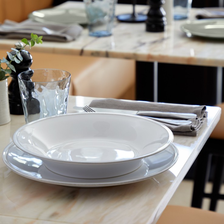 Assiette Creuse à Pâtes Friso en grès