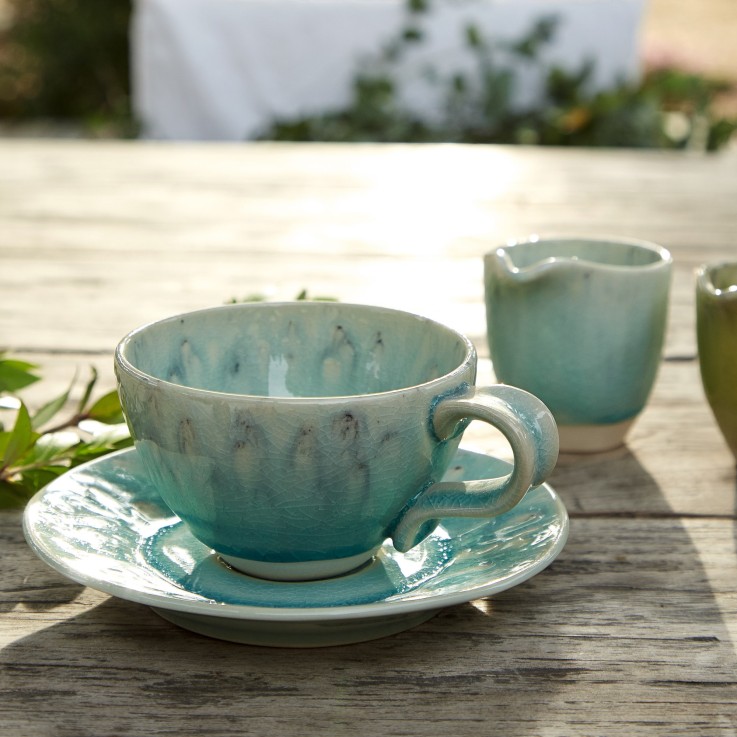 Tasse à Thé et Soucoupe Madeira en grès