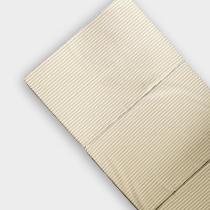 Matelas d'appoint pliant coton bio rayé