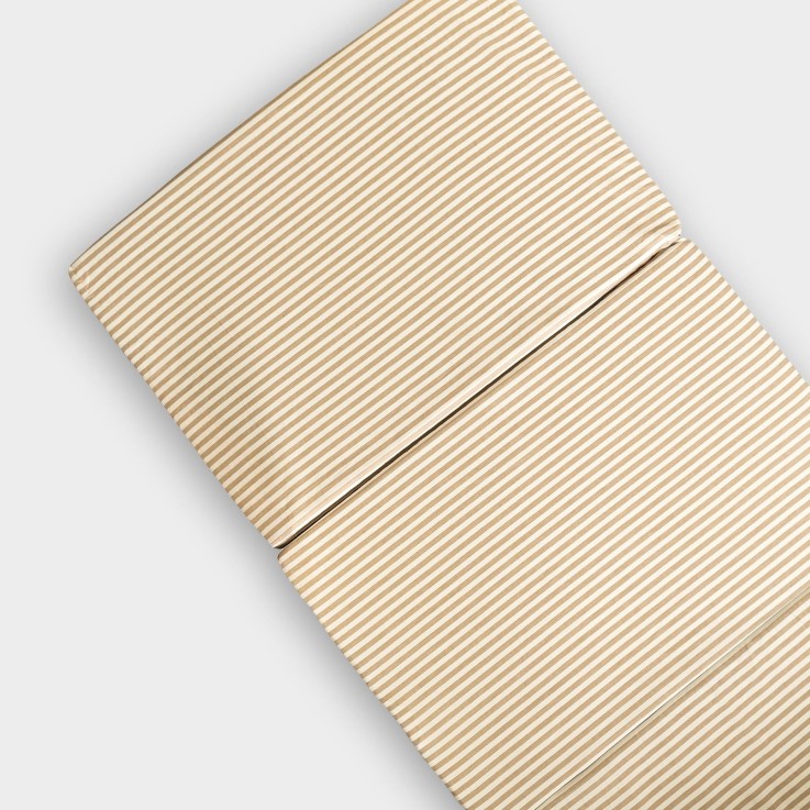Matelas d'appoint pliant coton bio rayé