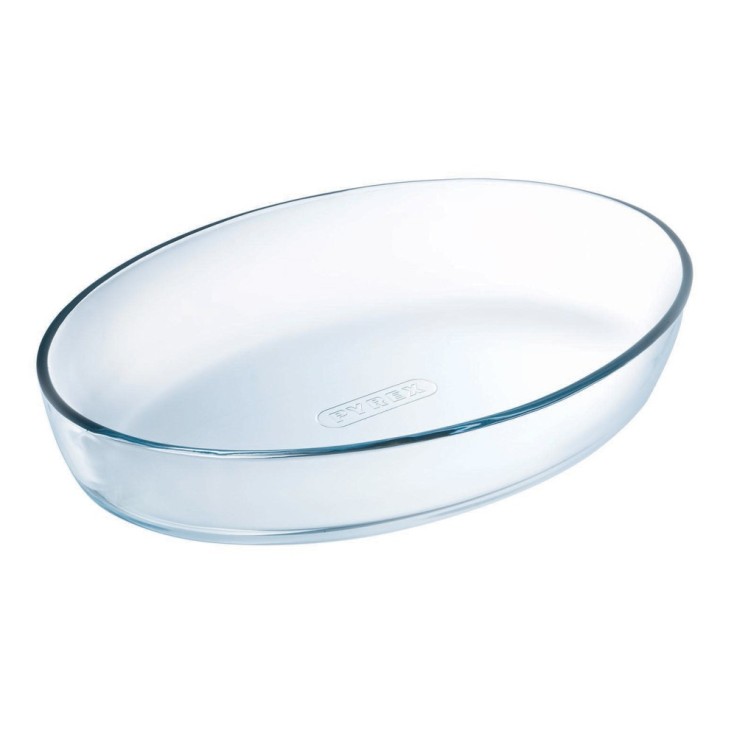 Plat ovale 26x18 cm en verre
