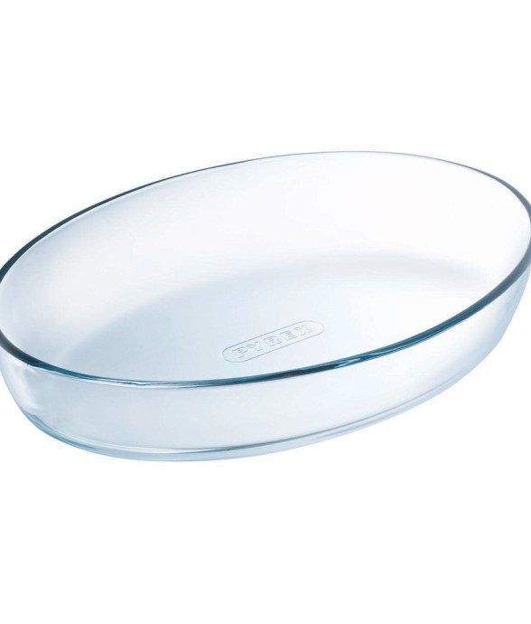 Plat ovale 26x18 cm en verre