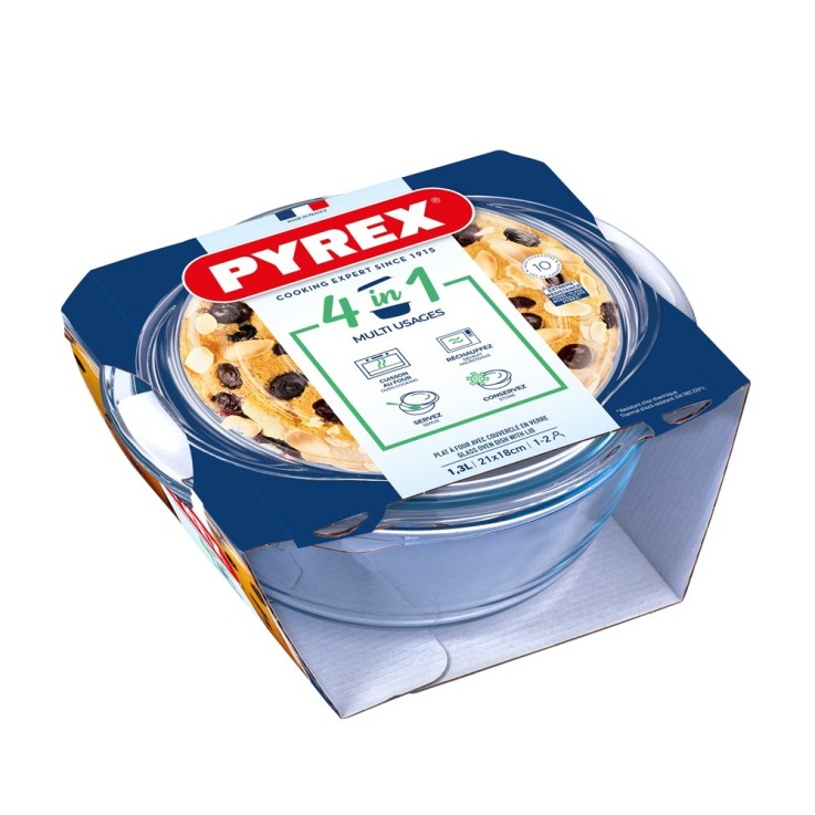 Cocotte ronde Essentials 21 x 18 cm en verre