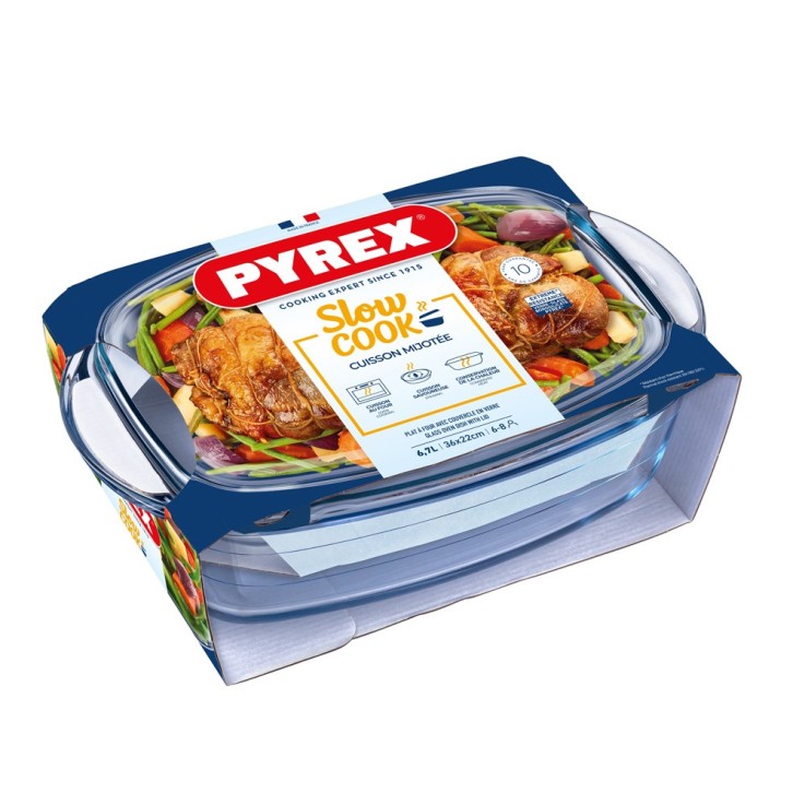 Cocotte rectangulaire Essentials 37 x 22 cm en verre