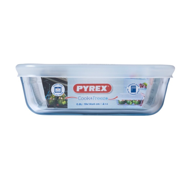 Plat rectangulaire Cook & Freeze 0,8 l en verre