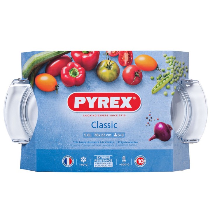 Cocotte ovale classic 4,5 l en verre