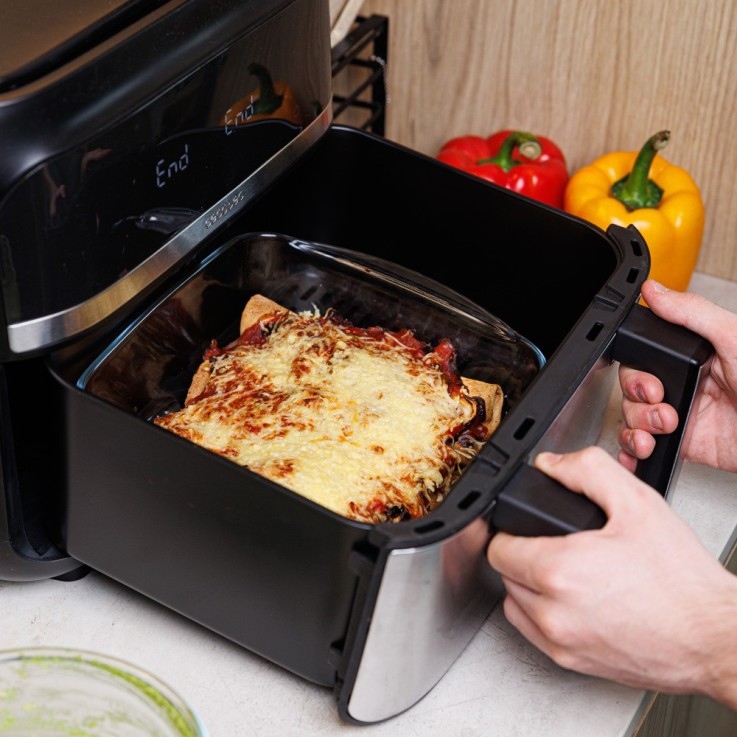 Base rectangle 23x15 cm Airfryer 1,2L en verre
