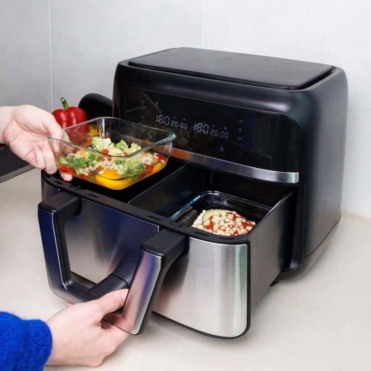 Base carré 20x17 cm Airfryer 1L en verre