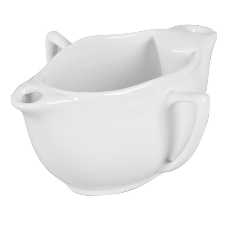 Saucière gras et maigre tradition en porcelaine