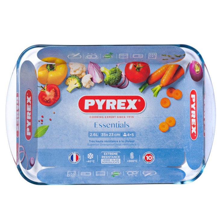 Plat à lasagnes 35x23 cm en verre