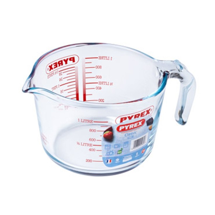 Broc mesureur 1 l avec anse en verre
