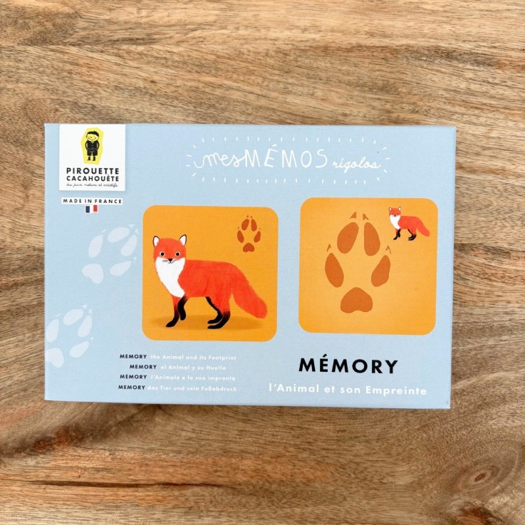 Mémo rigolo l'animal et son empreinte