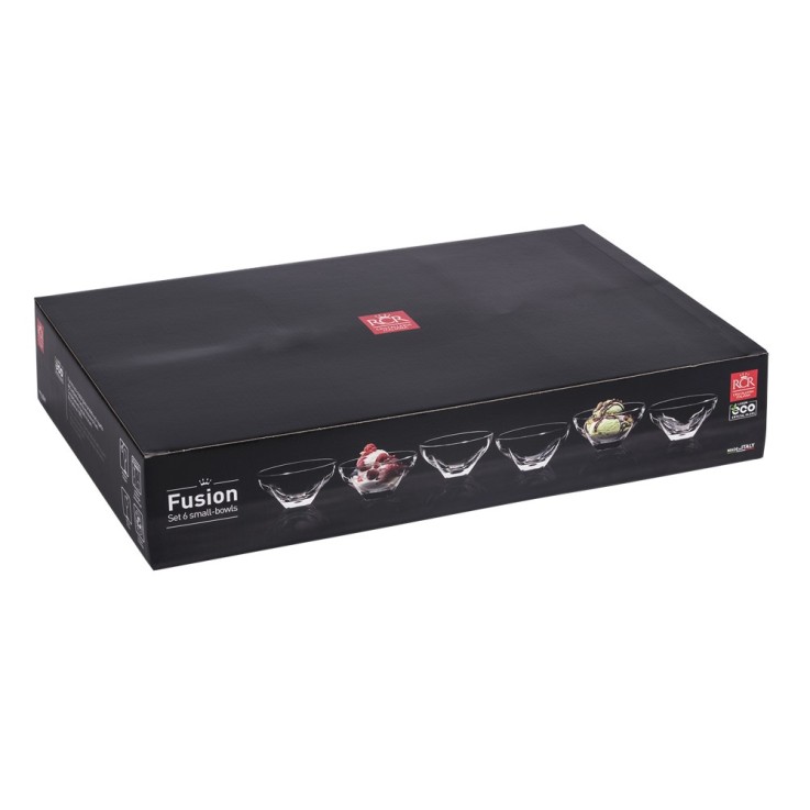 Coupe Fusion 13 cm (lot de 6) en cristallin