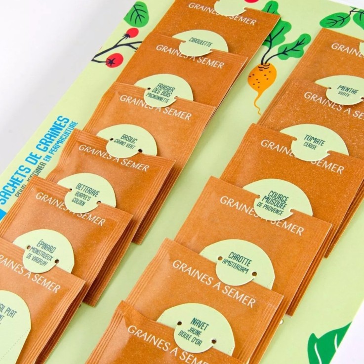 12 sachets de graines pour jaridner en permaculture