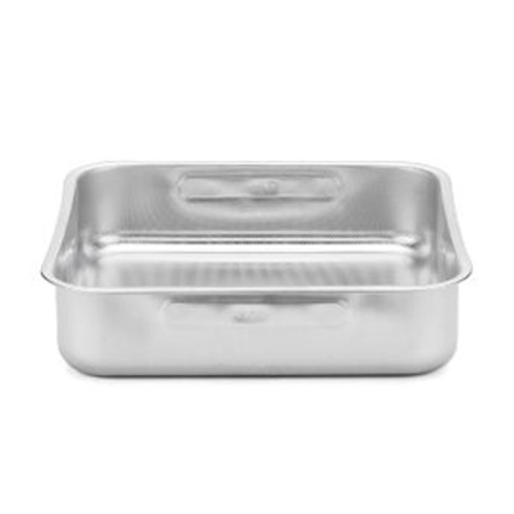 Plat à four carré 32x32x6 cm en inox