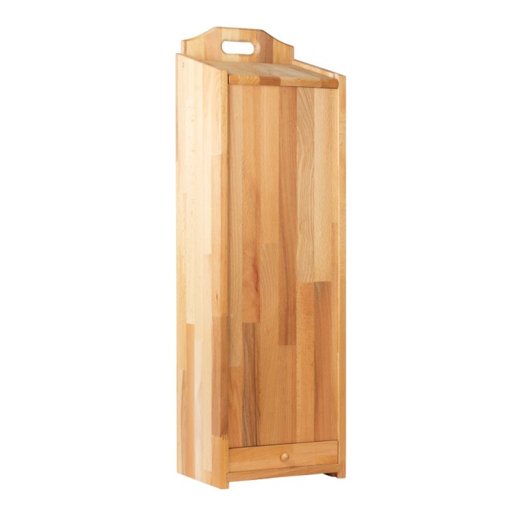 Huche à pain en hêtre huilé avec tiroir 80x24.5 cm en bois