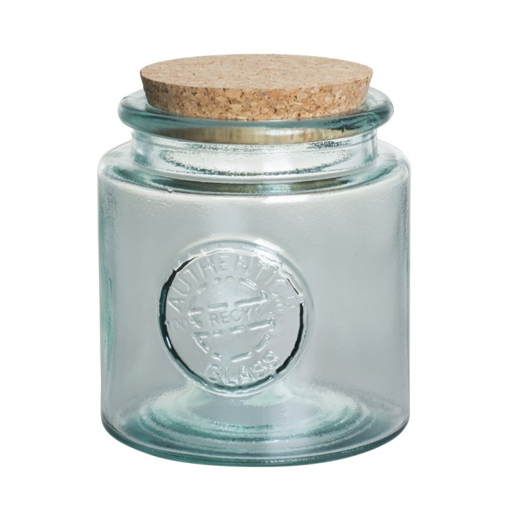 Pot Authentic 0,8 l avec bouchon en liège en verre