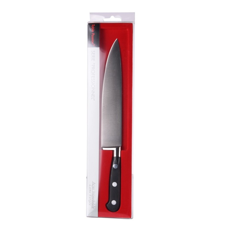 Couteau de cuisine lame forgée 25cm en acier