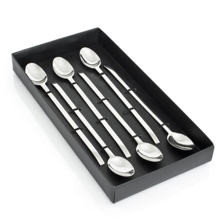 Coffret 6 cuilleres limonade spiga en inox