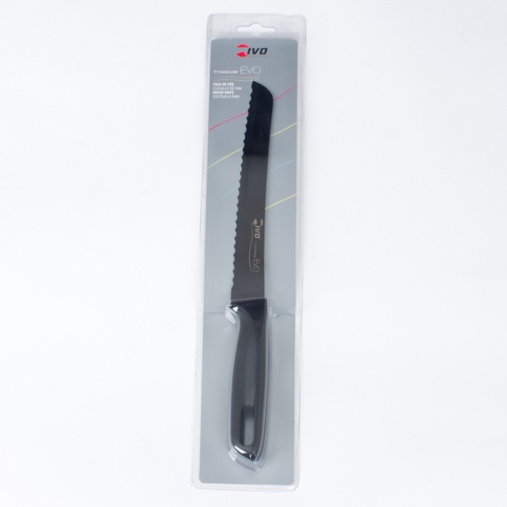 Couteau à pain lame 20.5cm en titanium en acier